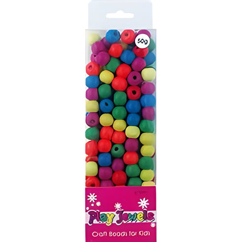 Fluoro Colours Blister Pack Wood Beads